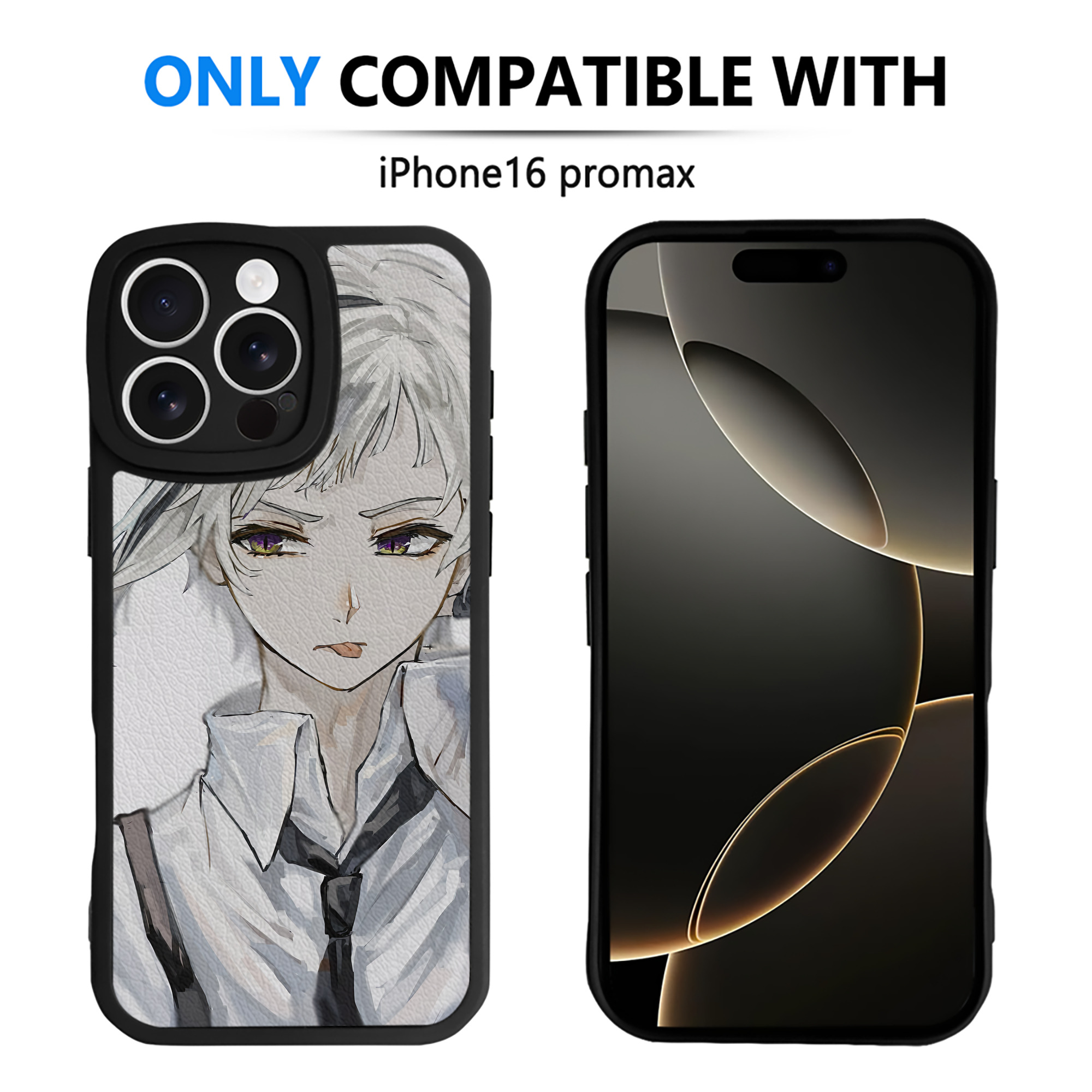 （画像用） 文豪ストレイドッグス Bungo Stray Dogs 【iPhone 16シリーズ対応】シリコンスマホケース（レザー調） 材質：シリコン